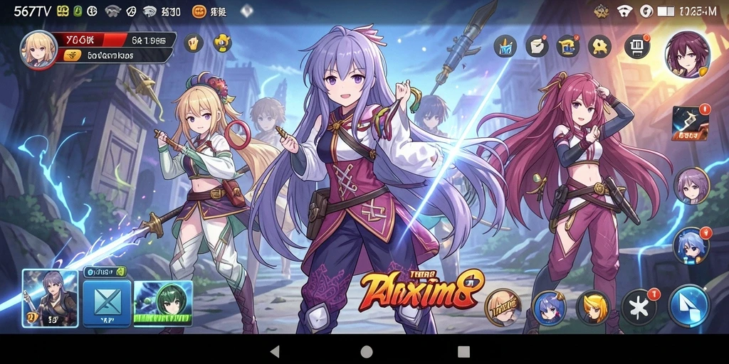 Screenshot menampilkan gameplay dan streaming Anime yang menarik.