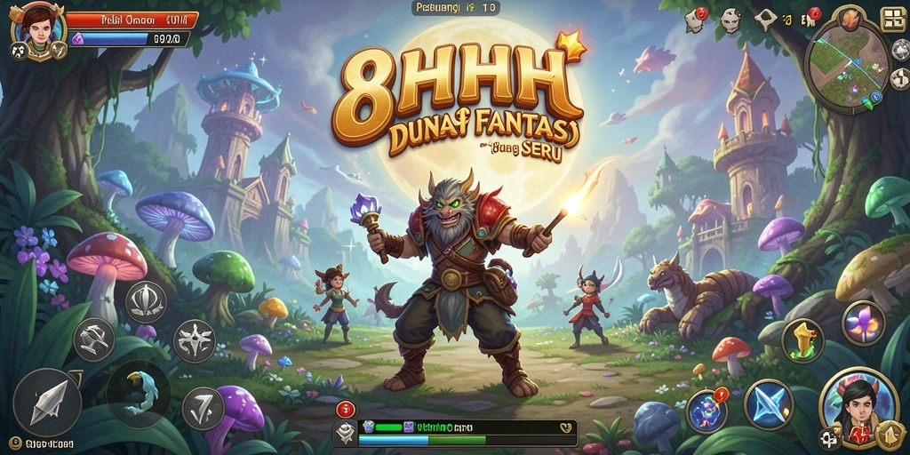 Tampilan menakjubkan dari gameplay ARPG 8HHH dan pertarungan yang mendebarkan.