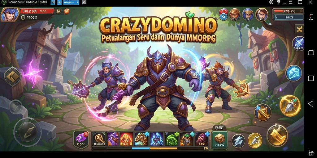 Screenshot menampilkan aksi menegangkan dalam game MMORPG CRAZYDOMINO.