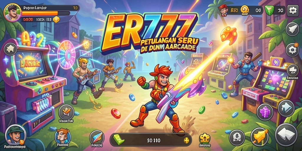Tangkapan layar gameplay ER777 menampilkan aksi seru dalam game Arcade.