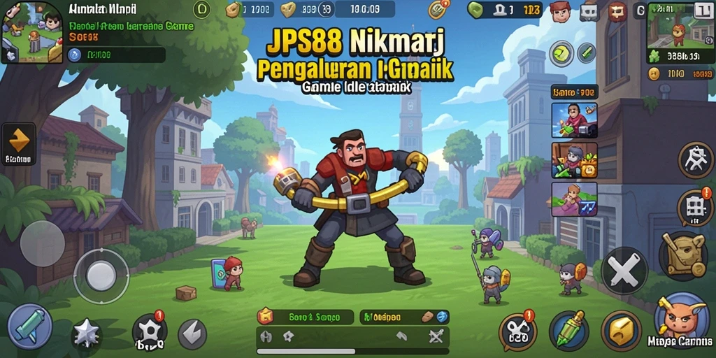 Tangkapan layar gameplay JPS88 menunjukkan pertempuran karakter dalam mode Idle yang menarik.