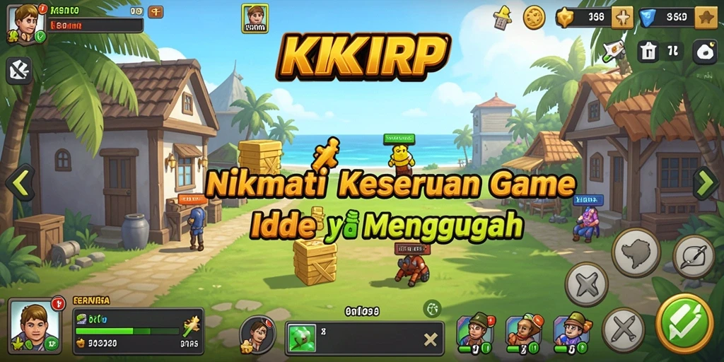 Screenshot utama KKRP menunjukkan gameplay seru dan interaksi karakter.