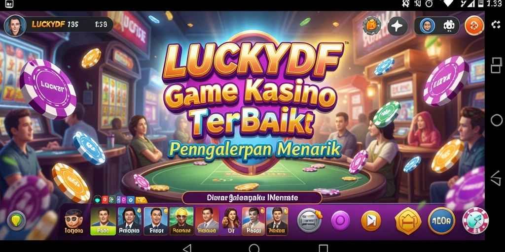 Screenshot menampilkan permainan Kasino yang seru di LUCKYDF.