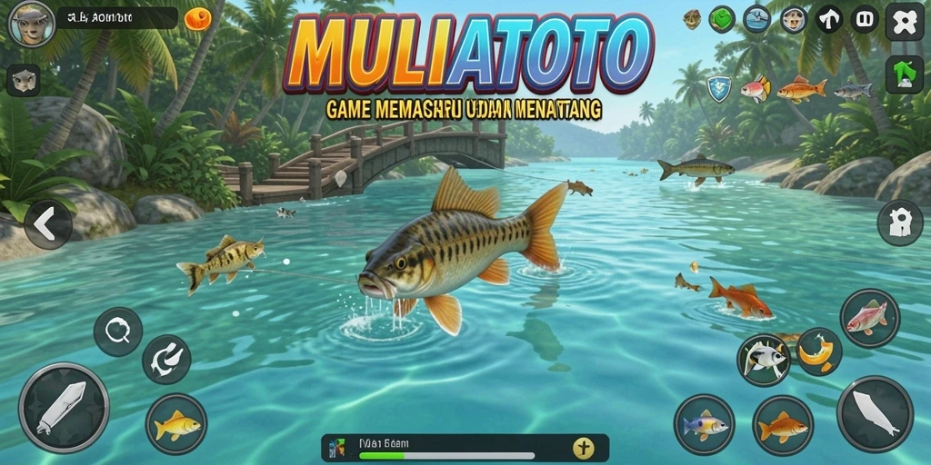 Tampilan gameplay memancing yang menarik dalam MULIATOTO.