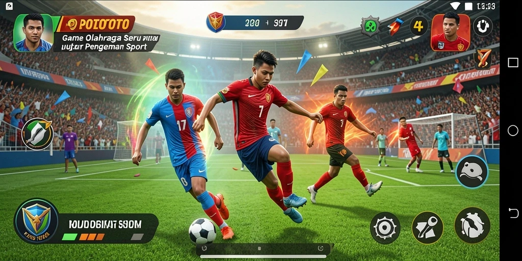 Tampilan gameplay seru dalam POLOTOTO yang memukau di lapangan.