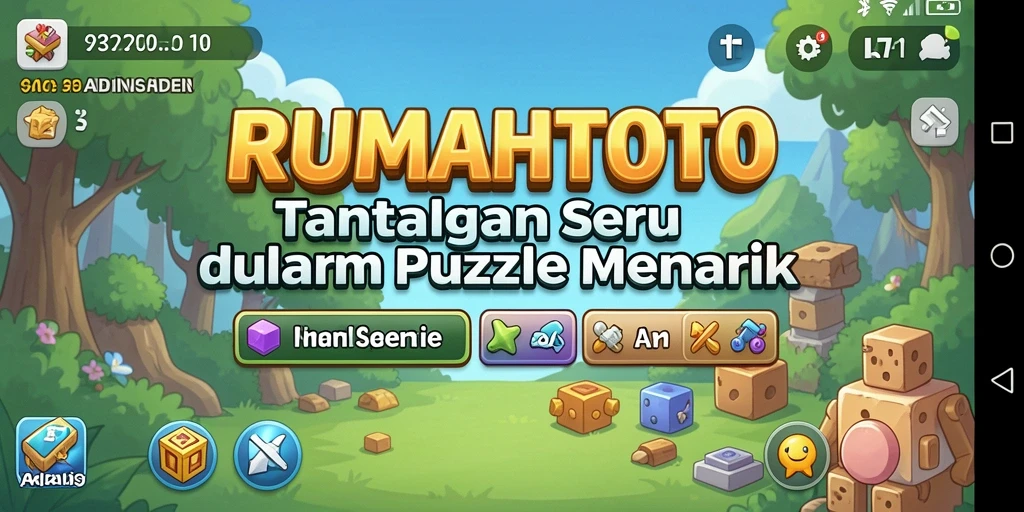 Tampilan gameplay RUMAHTOTO dengan teka-teki yang menantang.