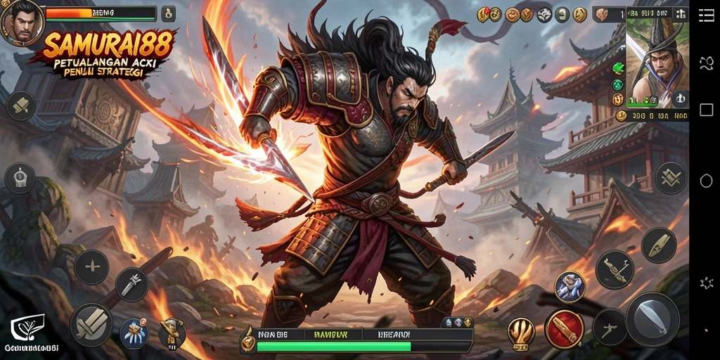 Gameplay ARPG yang seru dan penuh aksi dalam SAMURAI88.